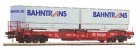 46584 Roco Standard well-flat car in DB Cargo livery with 2 interchangeble